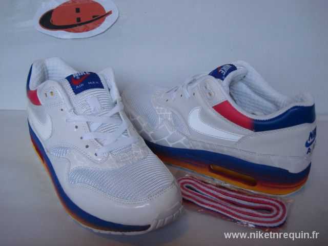 Nouvelle Air Max 87 Femmes Blanches Bleues Chaussures 36-40